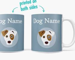 dog name printed on a mugの画像