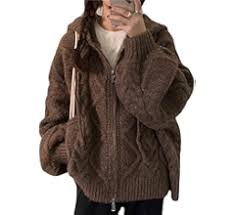 Old Money Aesthetic Cardigan Gyaru Cottagecore Grandpa Sweater Women Y2K Coqutte Zip Up Chunky Knitted Knitwear (Beige,One Size) at Amazon Women's Clothing store - Product from Amazon.com