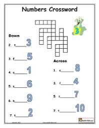 Numbers crossword