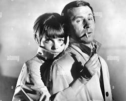 Get Smart 1965 TV series Don Adams as Maxwell Smart Barbara Feldon as Agent 99 shoe phone 1960s NBC comedy stills, AI generated