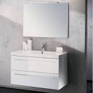 Meuble salle de bain laque blanc