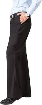 HAORUN Men Bell Bottom Pants Regular Fit 60s 70s Retro Flared Dress Trousers - Product from Amazon.com