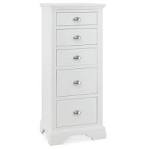 Tall white chest of drawers