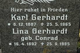 Grab von Lina Gerhardt (geb. Conrad) (16.04.1892-25.09.1985 ...