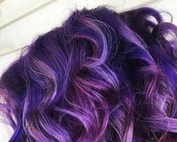 Image de Medium Purple Curly Hair