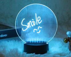 Image of Erasable Writing Board Creative DIY RGB LED Memo Message Luminous Note Acrylic Writing Board Light