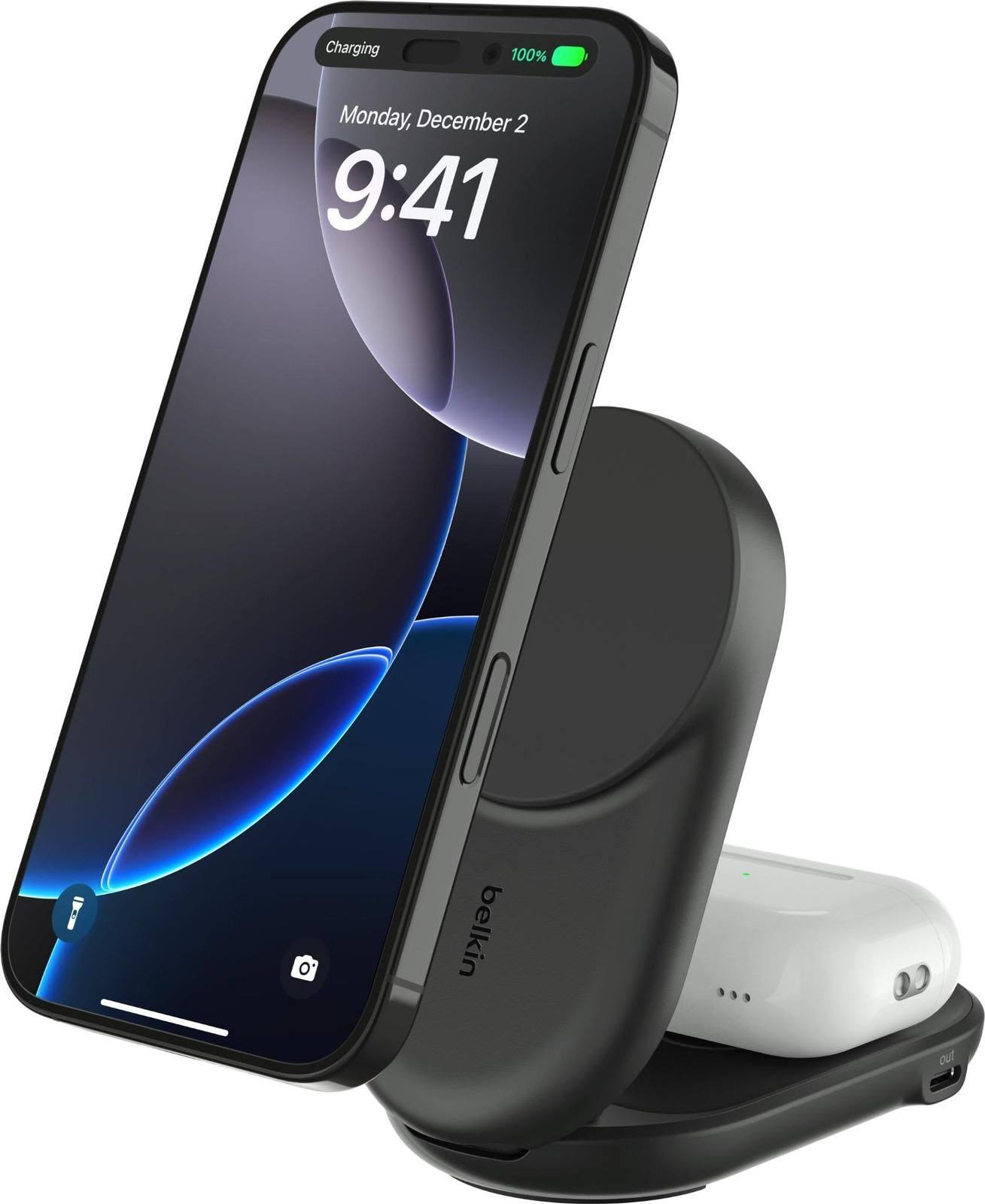 Belkin UltraCharge 2-in-1 Qi2 Foldable Magnetic Charger 25W