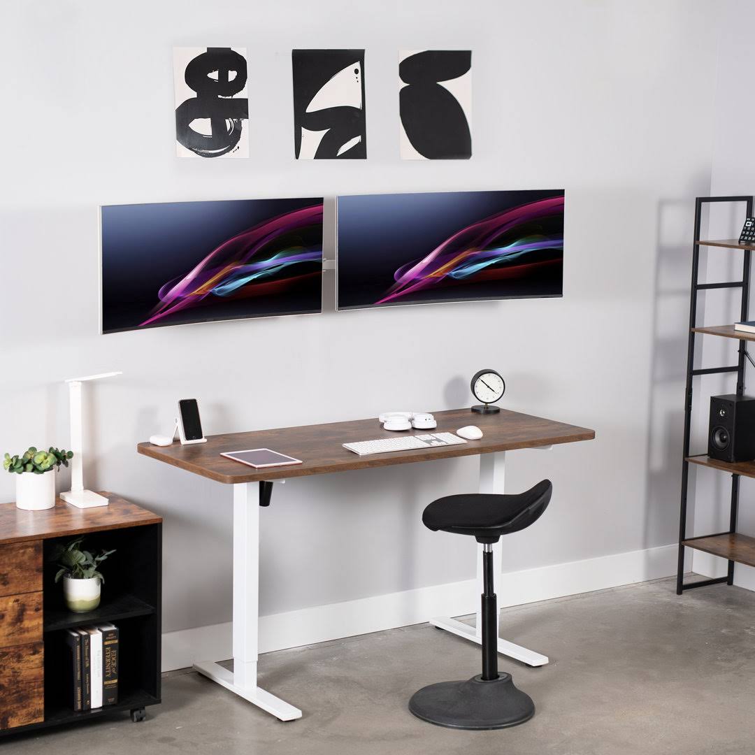 Vivo Telescoping Flush Wall Mount for Dual Ultra Wide Monitors Vivo