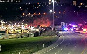 See photos of the explosion on I-471 in Northern Kentucky