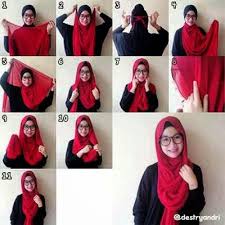 Image result for tutorial hijab