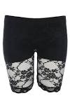 M: Smiffys 27369SM 80s Black Lace Cycling - Shorts