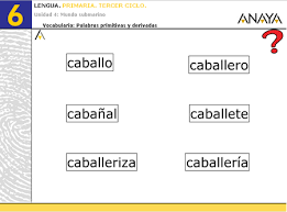Resultado de imagen de PALABRAS DERIVADAS