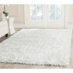 Ivory White Shag Rug, 5-Feet by 8-Feet, 5xStain