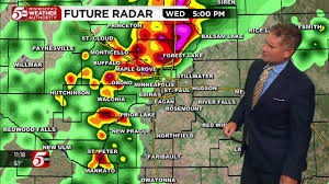 Severe thunderstorms moving across Minnesota during a tornado watch