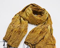 Colorful handwoven Cambodian silk scarves