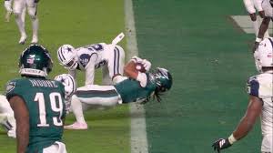 Makai Lemon pinballs in for an Eagles TD