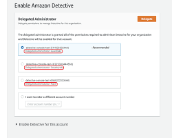 Image of enabling Detective in the AWS Management Console