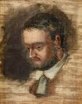 Portrait of Emile Zola - Paul Cezanne - WikiPaintings. - portrait-of-emile-zola-1864