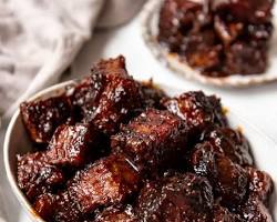 Image of plate of delicious brisket burnt ends