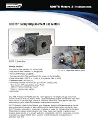 ROOTS® Rotary Displacement Gas Meters - Imbema Controls
