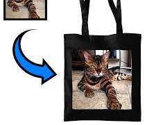 tote bag with a pet's photoの画像