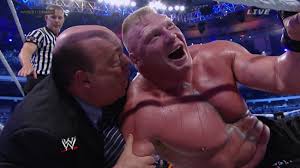 Image result for brock smiles at undertaker