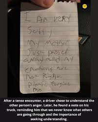 A driver's unexpected angry encounter resolved with kindness