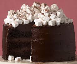Image result for chocolate cake with pudding and marshmallows