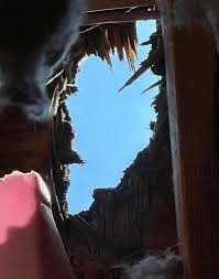 1kg Black Stone Falls from Ceiling Above Bed - Man Survived as He Skipped Sleeping In, "The Entire House Was Shaking"