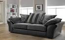 Black fabric sofas