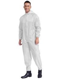 Haitryli Mens Anti-Static Bodysuit Coverall Zip Up Jumpsuit ...