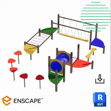 FREE Obstacle course playground Revit | Bimshares