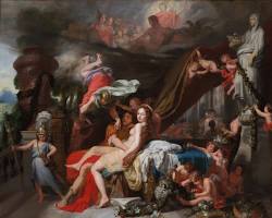 Image of Odyssey Book 5 classical art Hermes Calypso Odysseus raft