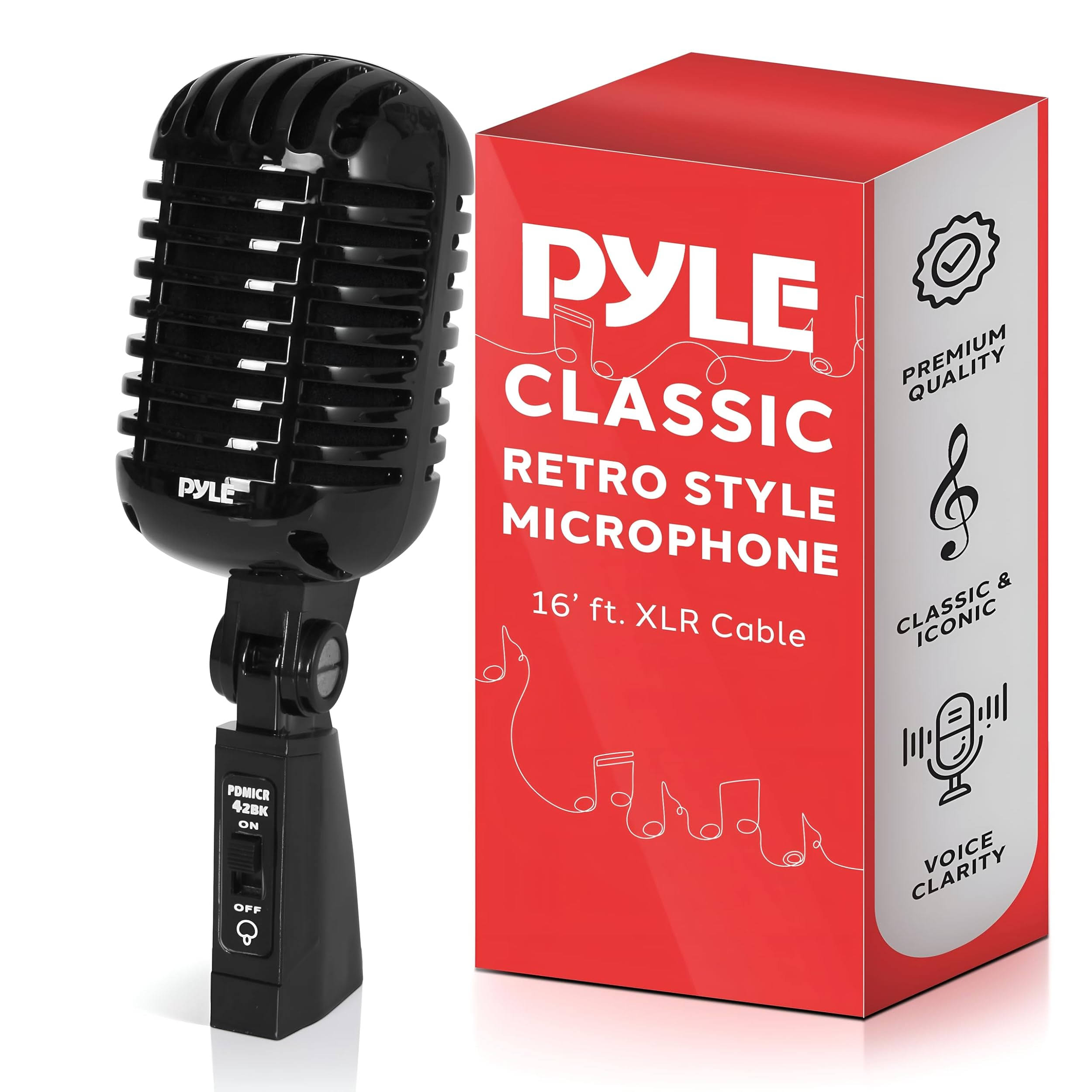Pyle Classic Retro Vintage-Style Dynamic Vocal Microphone