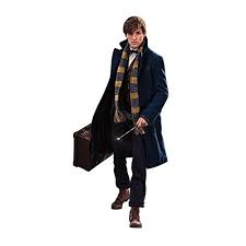 Fantastic Beasts and Where to Find Them (2016) 8 inch x10 inch Photo Eddie Redmayne in Blue Coat Holding Case & Wand w/White Background kn - Product from Amazon