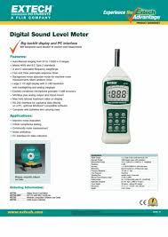 Extech 407750 Sound Level Meter with PC Interface at ...