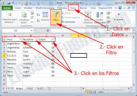 Resultado de imagen para FILTROS EN EXCEL IMAGENES