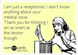 Receptionist on Pinterest | Prison Officer, Medical Receptionist ... via Relatably.com
