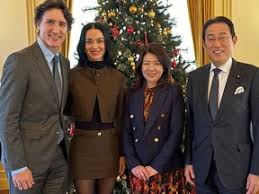 Justin Trudeau takes 'partner' Katy Perry to lunch with former Japanese prime minister and wife