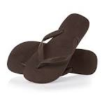 Havaianas Brasil Logo Dark Brown Orange - Sandals - Office