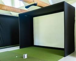 Image of Golf simulator enclosure Protective Foam Padding and SIG Surround