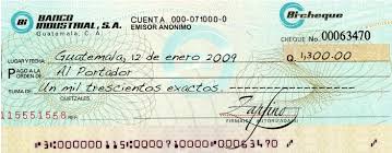 Resultado de imagen para que es un cheque