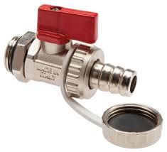 KFE-Kugelhahn G 1/2" mit Tülle, Messing vernickelt | DA127960