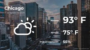 El tiempo de hoy en Chicago para este lunes 31 de agosto