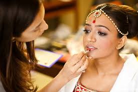 Chicago, Illinois Indian Wedding by Joseph Kang - indian-wedding-bride-getting-ready-makeup