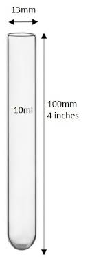 Buy 100 count Borosilicate Glass culture/test tubes