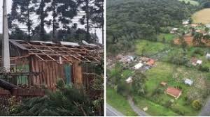 Tornado é confirmado em pequena cidade de SC após deixar rastro de destruição