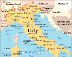 Image of Modern map of Italy