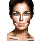 Contouring highlighting makeup