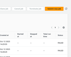 Image of AWS Batch Submit Job screen